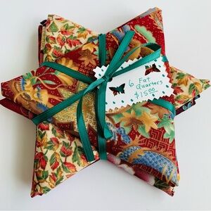 Asian Floral Parasol Fabric Fat Quarter Bundle Quilting Cotton Craft Sewing NWT